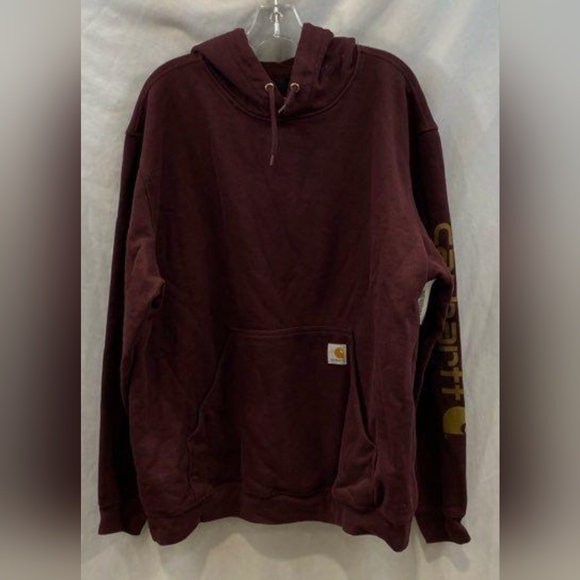 Carhartt Midweight Sleeve Logo Hooded Sweatshirt Size XL NWOT MSRP $59.99 - Picture 2 of 5